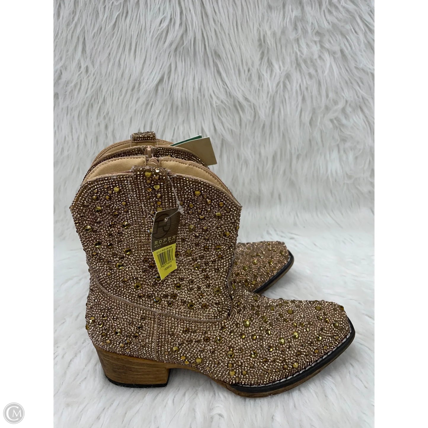 Boots Western By Roper In Gold, Size: 7