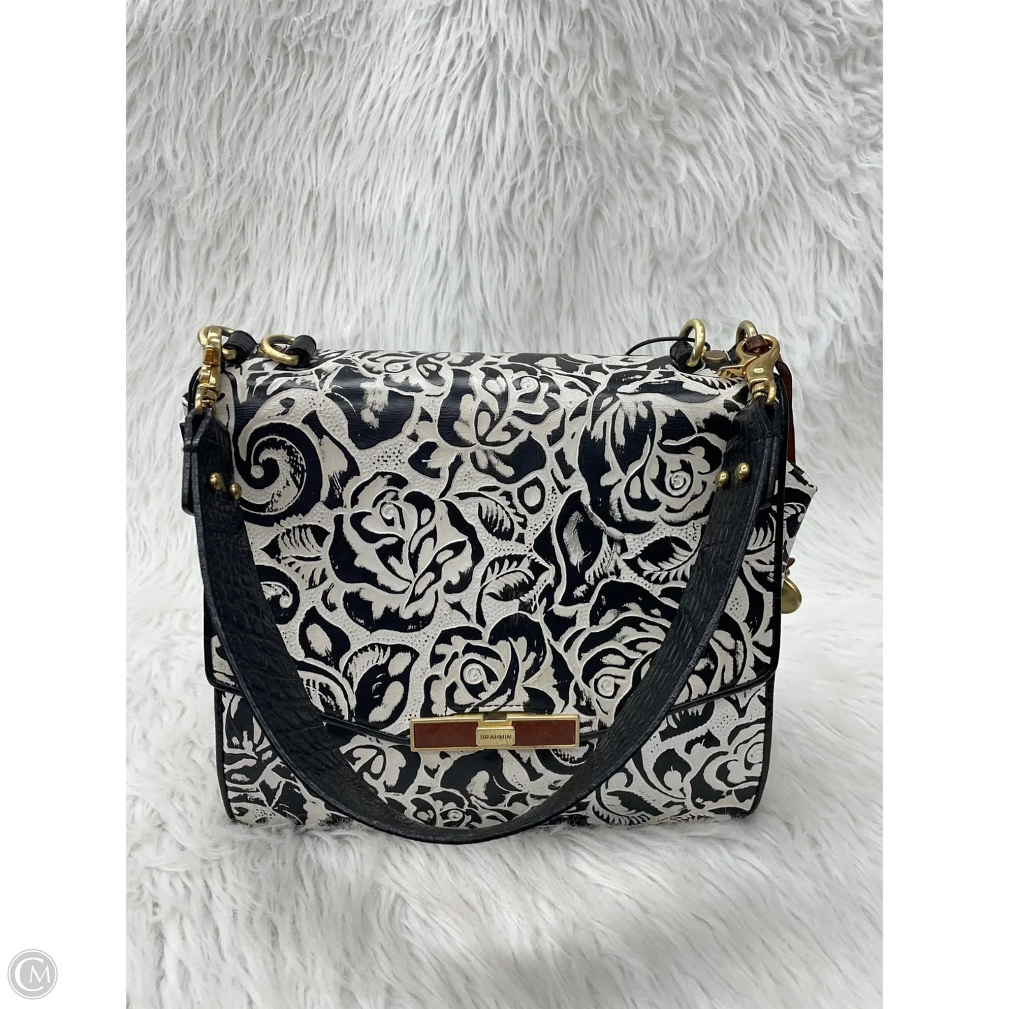 Handbag Designer By Brahmin, Size: Medium
