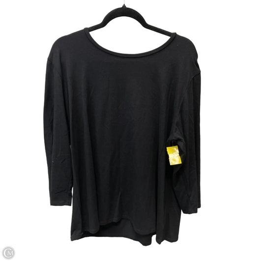 Top 3/4 Sleeve Basic By Johnny Was In Black, Size: Xl