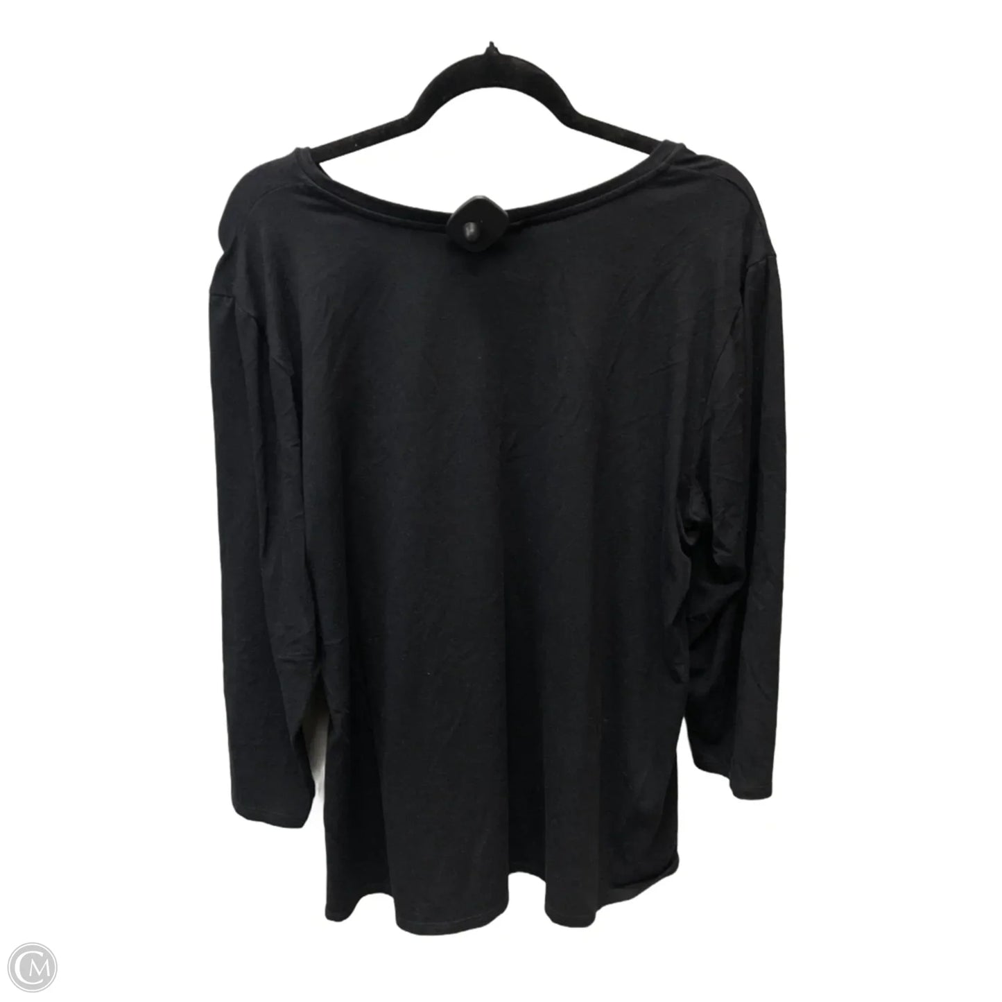 Top 3/4 Sleeve Basic By Johnny Was In Black, Size: Xl