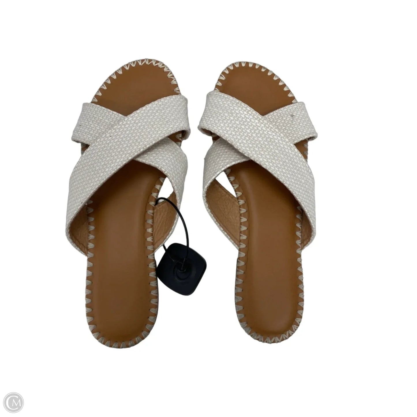 Sandals Flats By Nicole Miller In Cream & Tan, Size: 10