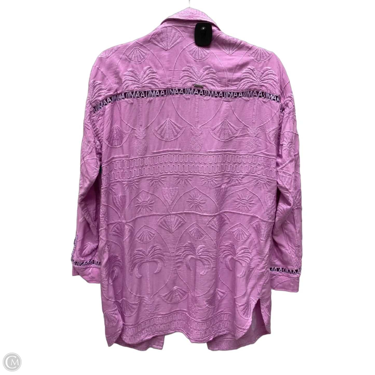 Blouse Long Sleeve By Maaji In Purple, Size: S
