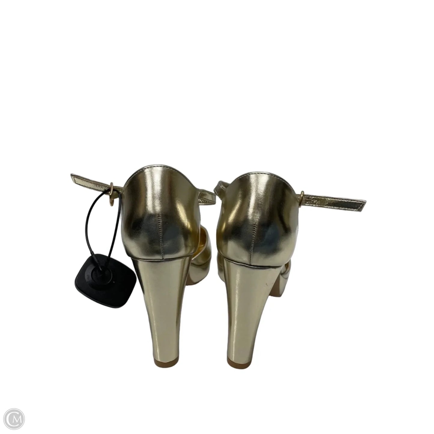 Shoes Heels Block By Clothes Mentor In Gold, Size: 9.5