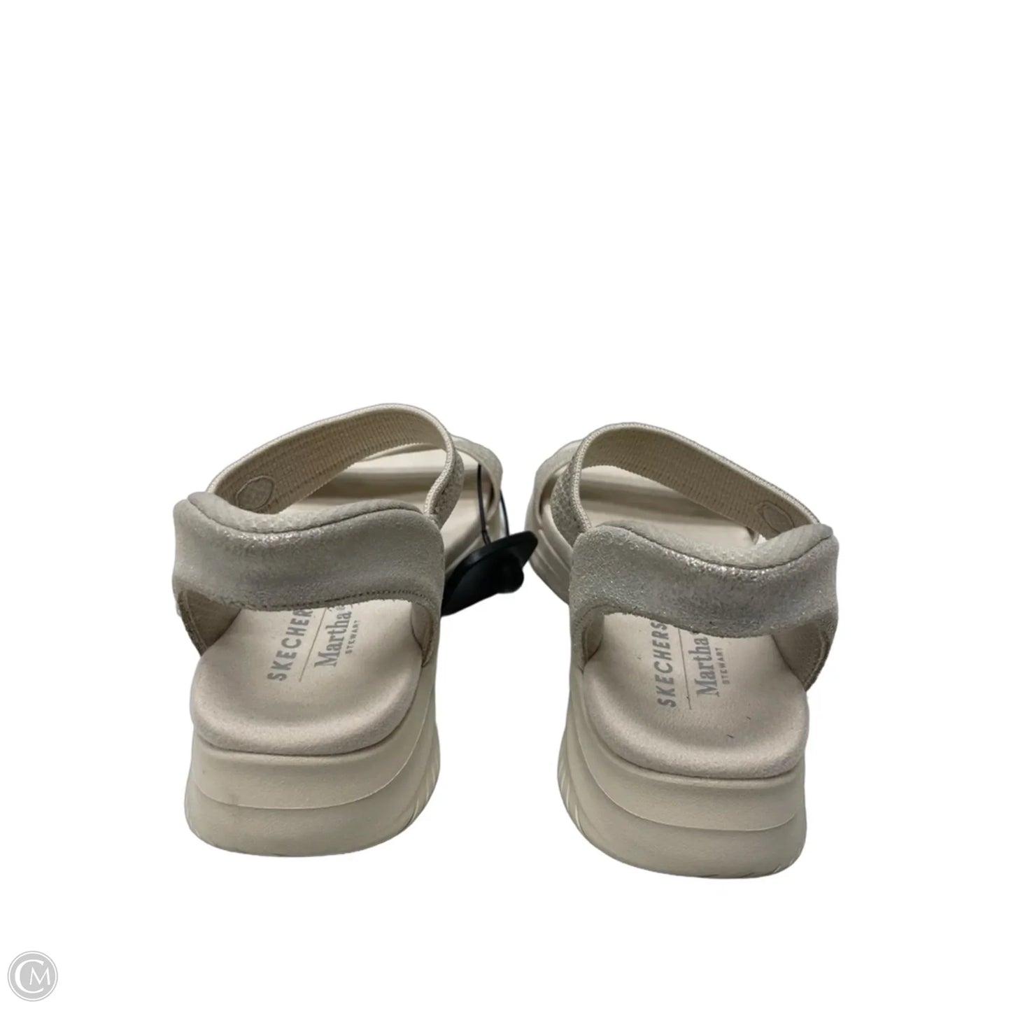 Sandals Heels Wedge By Skechers In Beige, Size: 8.5