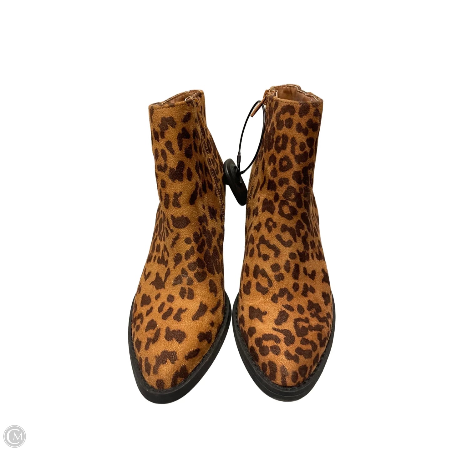 Boots Ankle Heels By Steve Madden In Animal Print, Size: 7