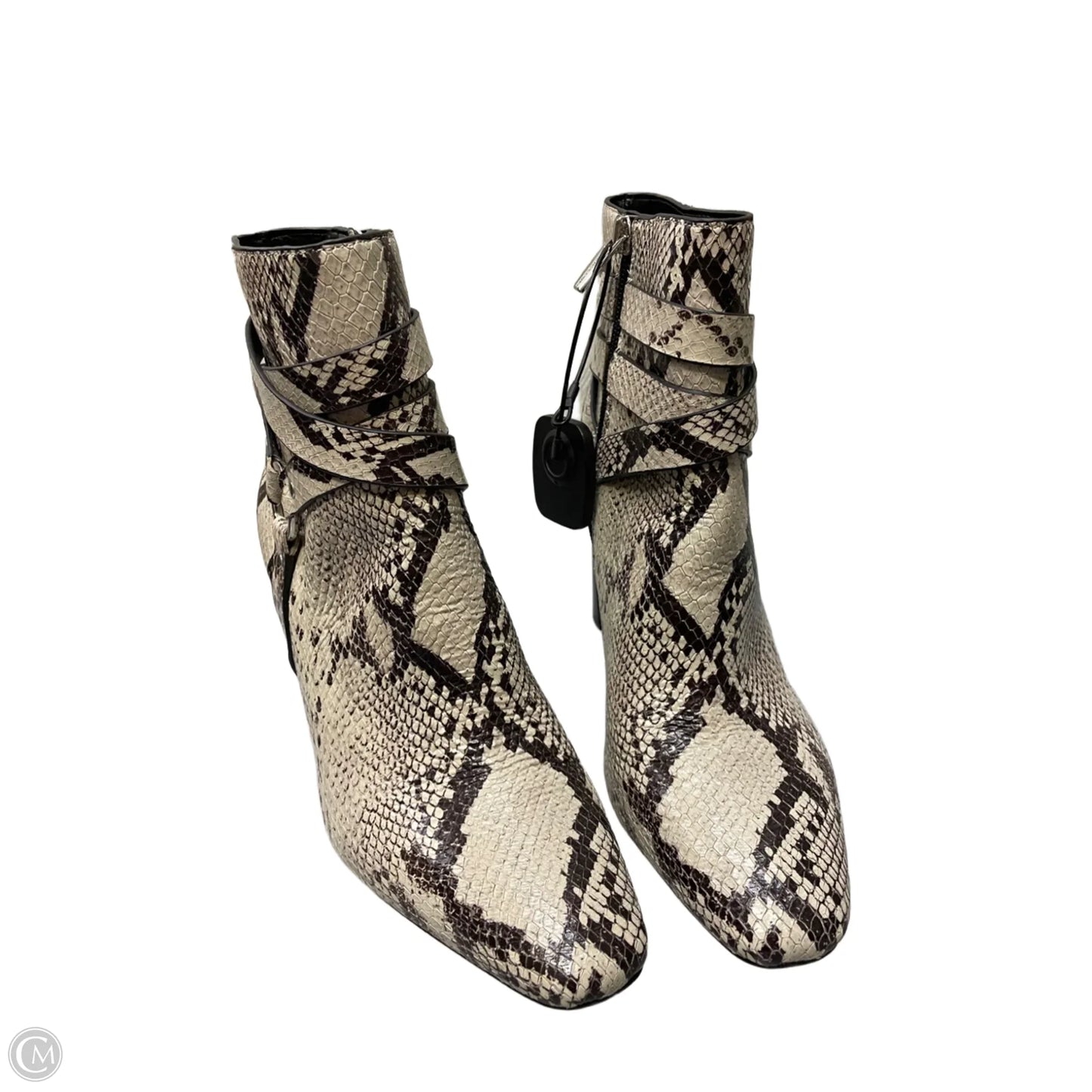 Boots Ankle Heels By Vince Camuto In Snakeskin Print, Size: 8