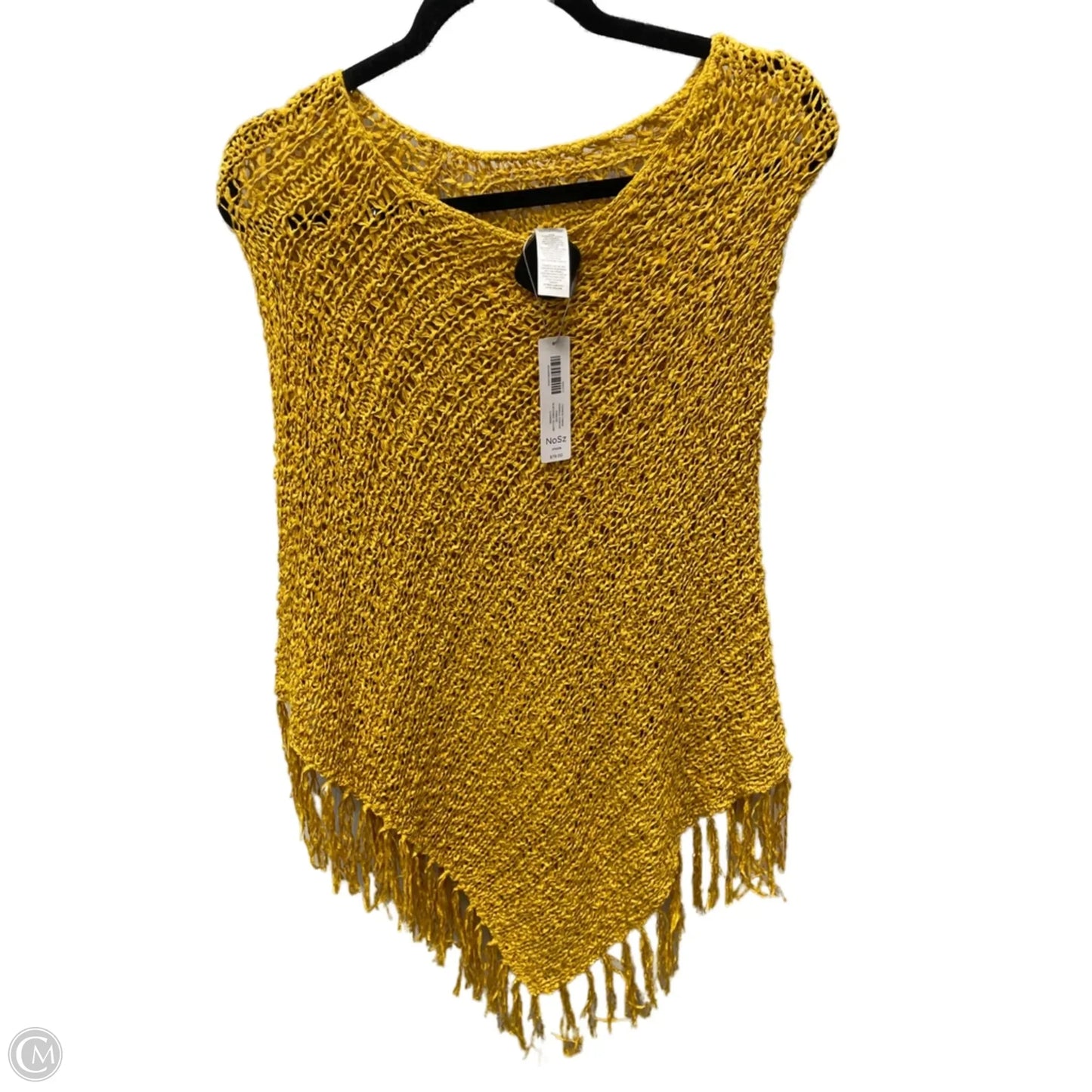 Poncho By Chicos In Yellow, Size: L