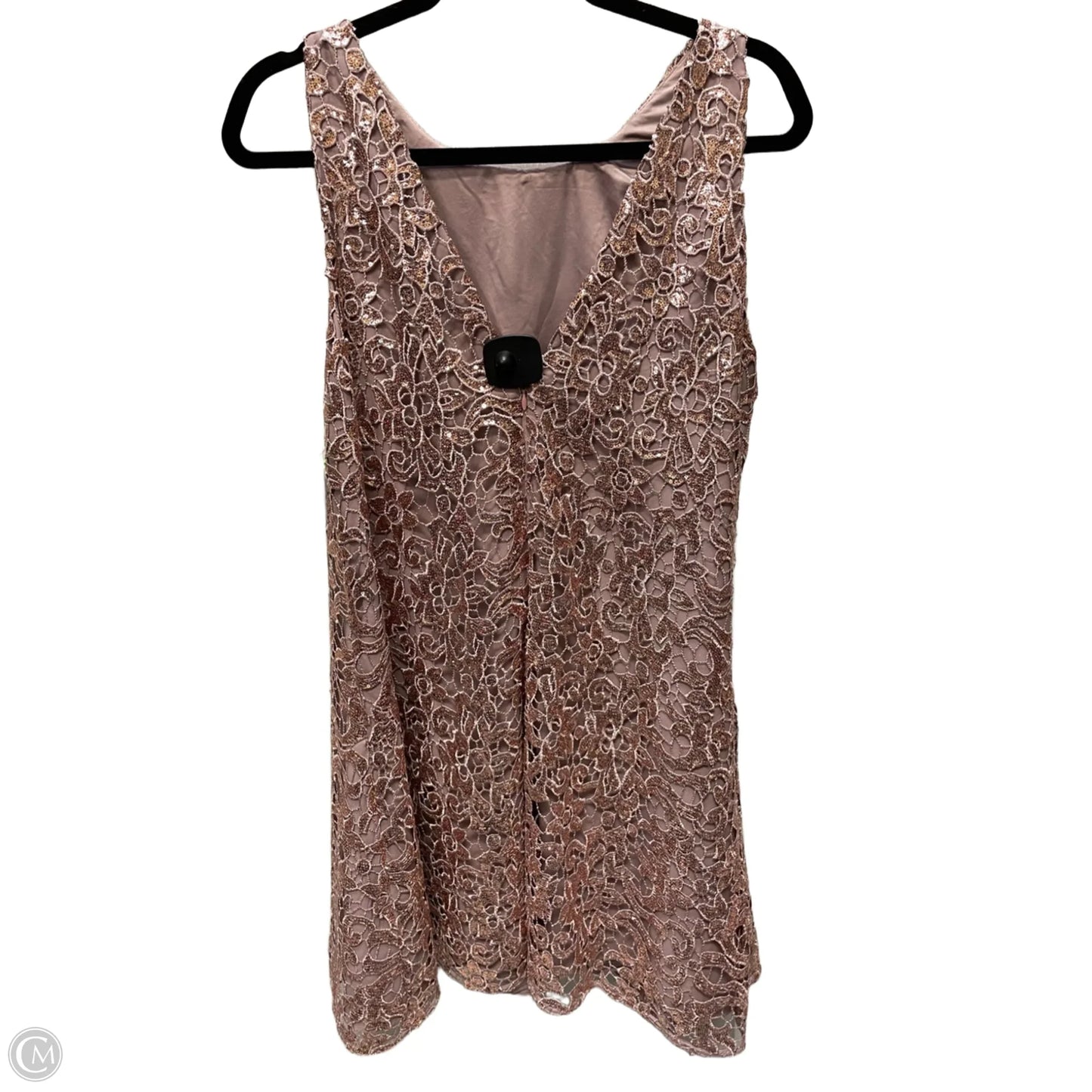 Dress Party Short By Badgley Mischka In Gold & Purple, Size: M