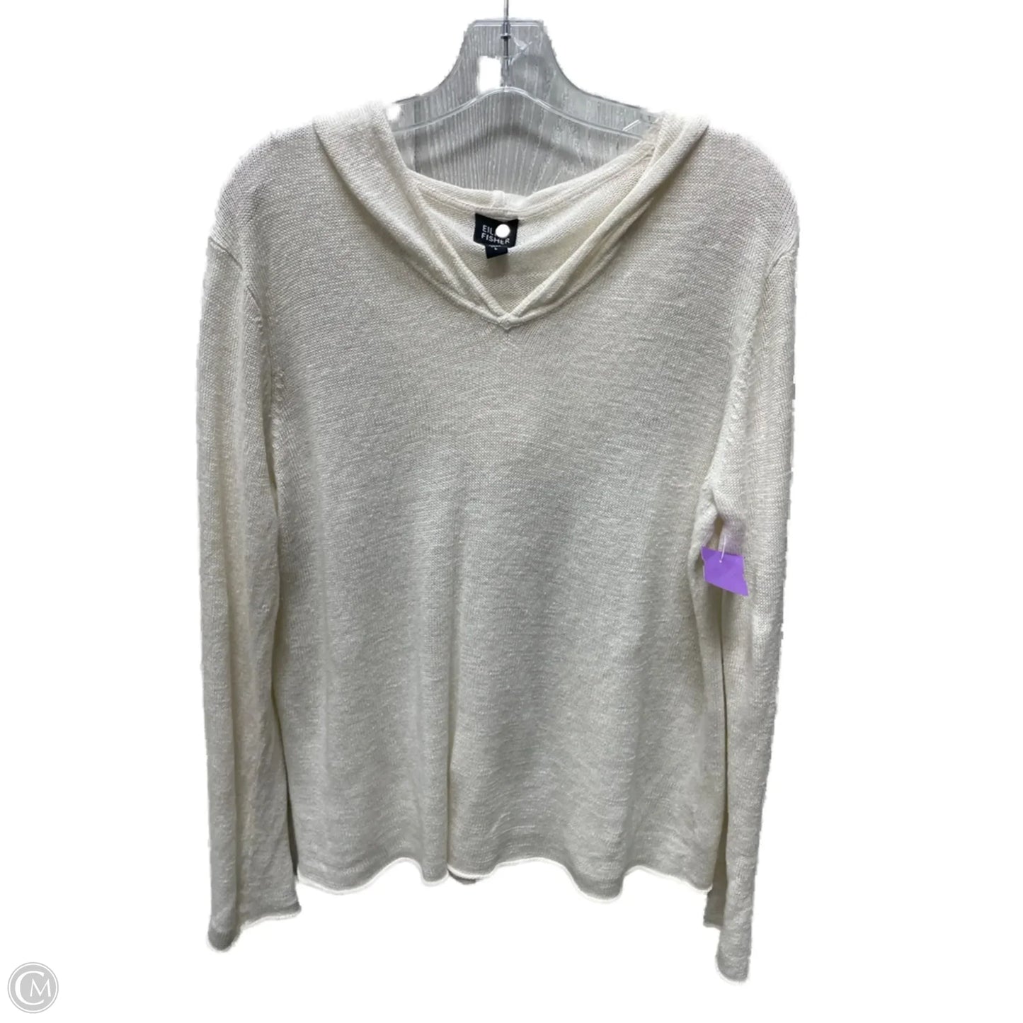 Sweater By Eileen Fisher In Cream, Size: L