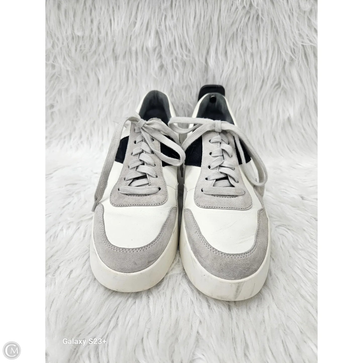 Shoes Sneakers By Vince Camuto In Grey & White, Size: 9