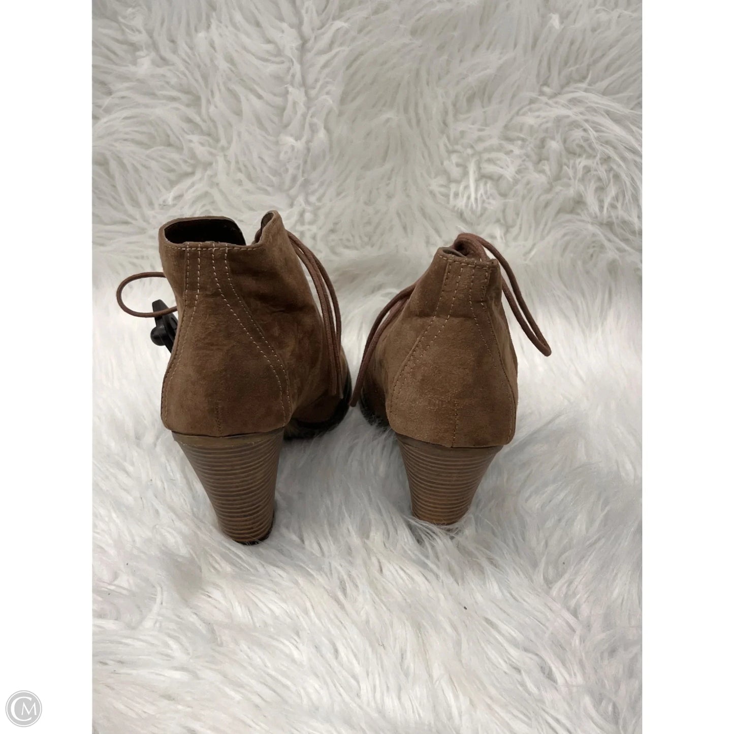 Boots Ankle Heels By Mia In Brown, Size: 10