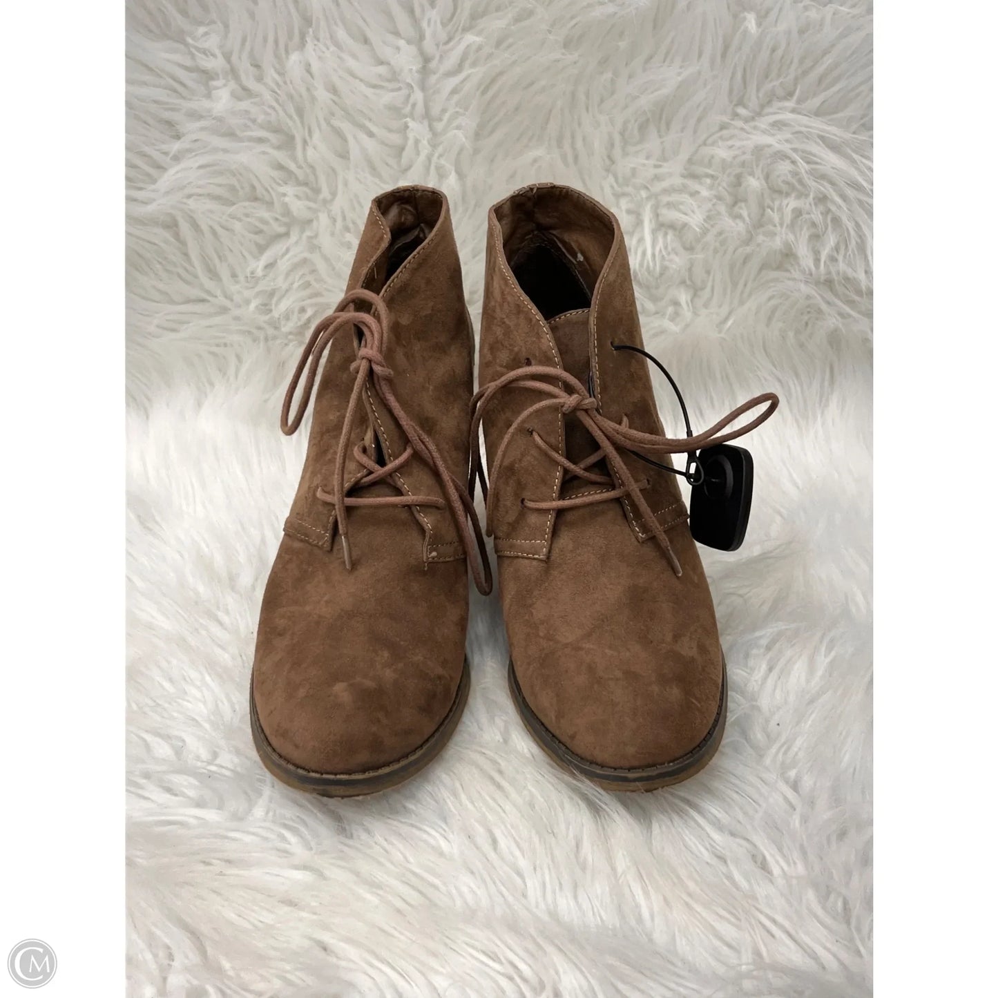 Boots Ankle Heels By Mia In Brown, Size: 10