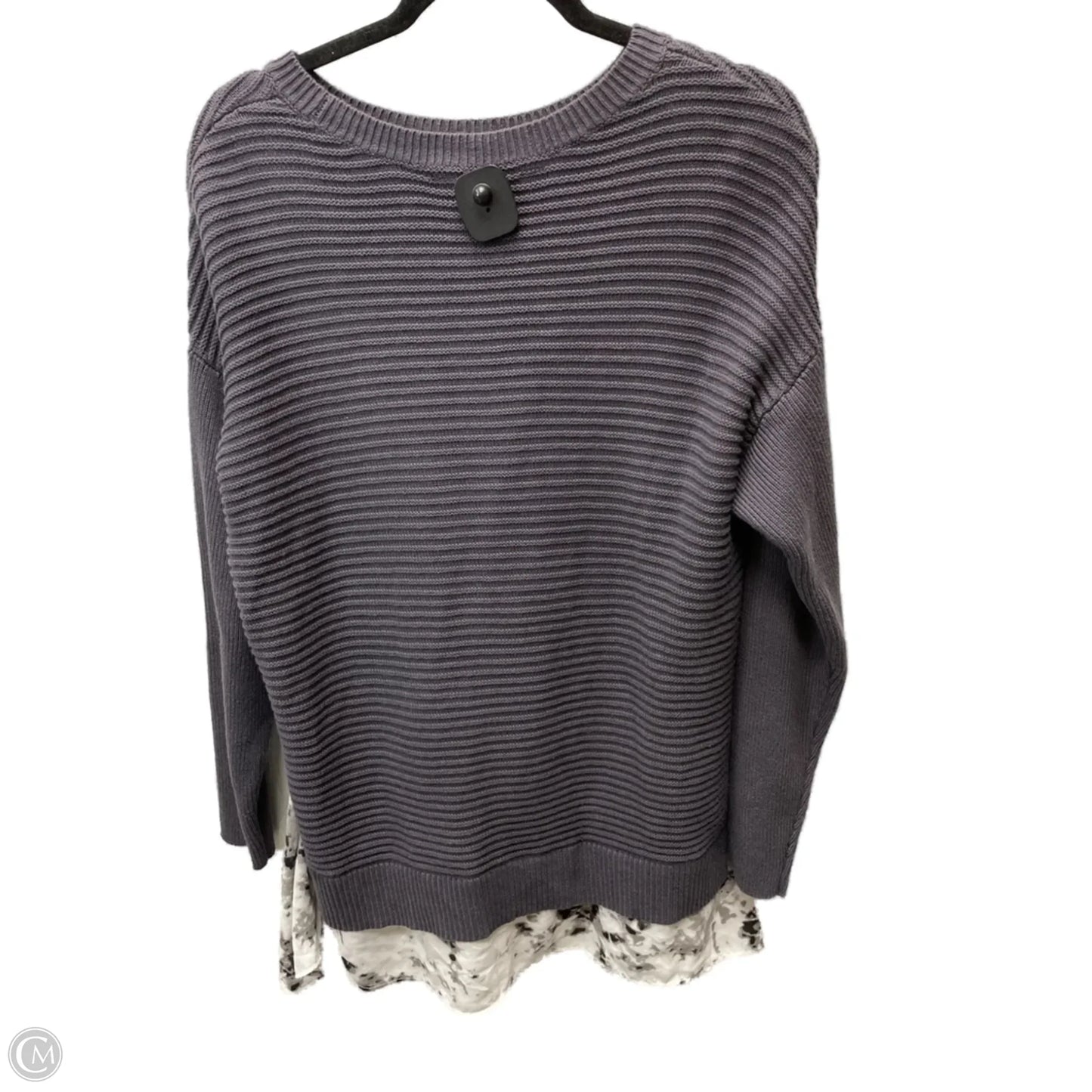 Sweater By Simply Vera In Grey, Size: Xl