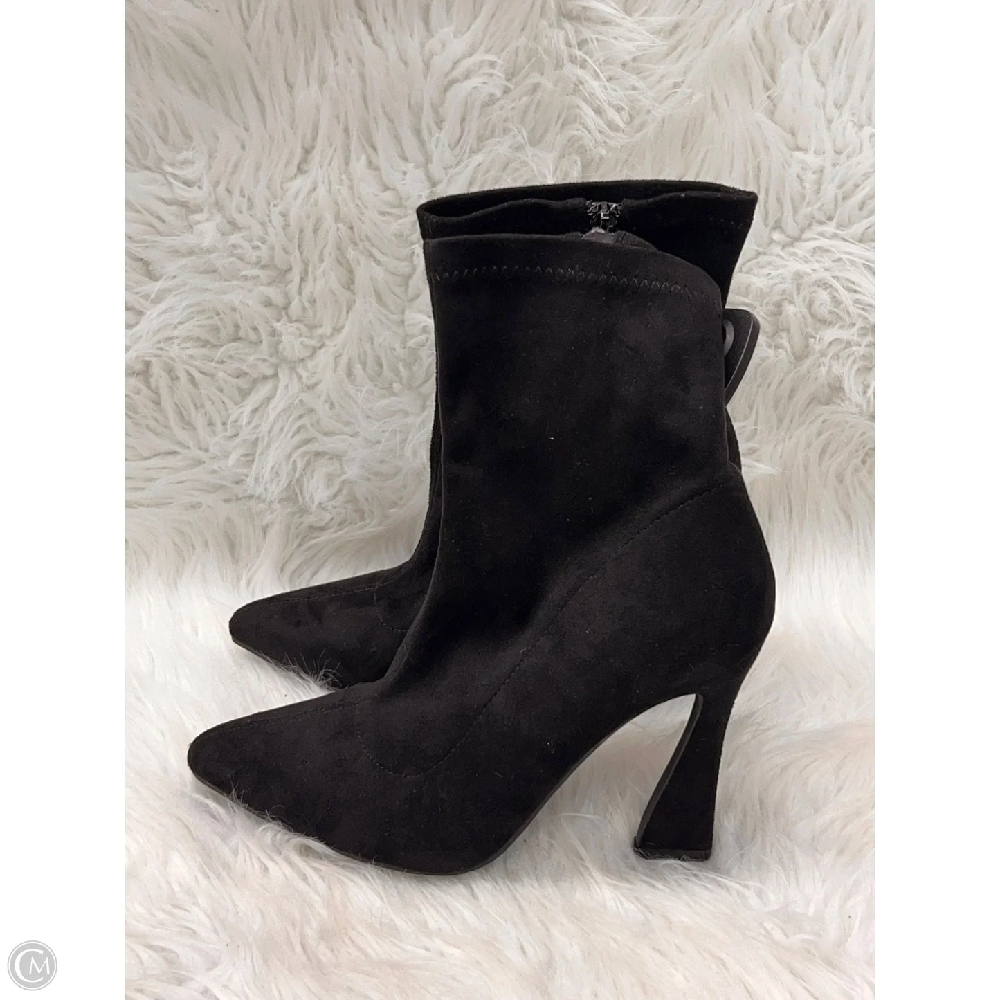 Boots Ankle Heels By Clothes Mentor In Black, Size: 8