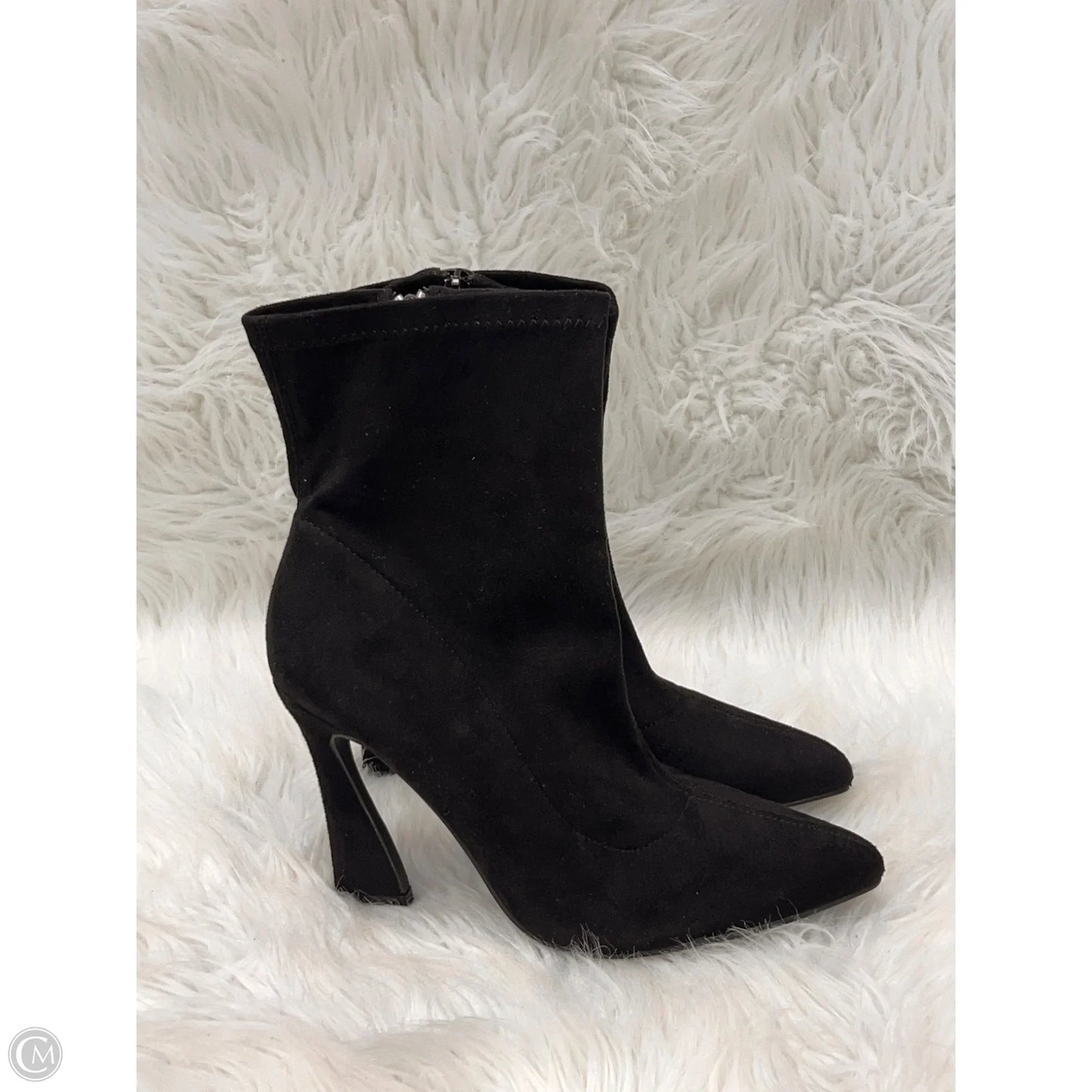 Boots Ankle Heels By Clothes Mentor In Black, Size: 8