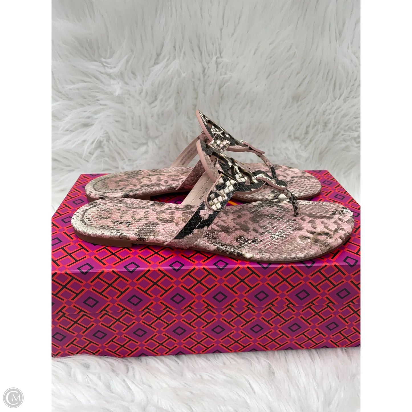 Sandals Designer By Tory Burch In Snakeskin Print, Size: 7