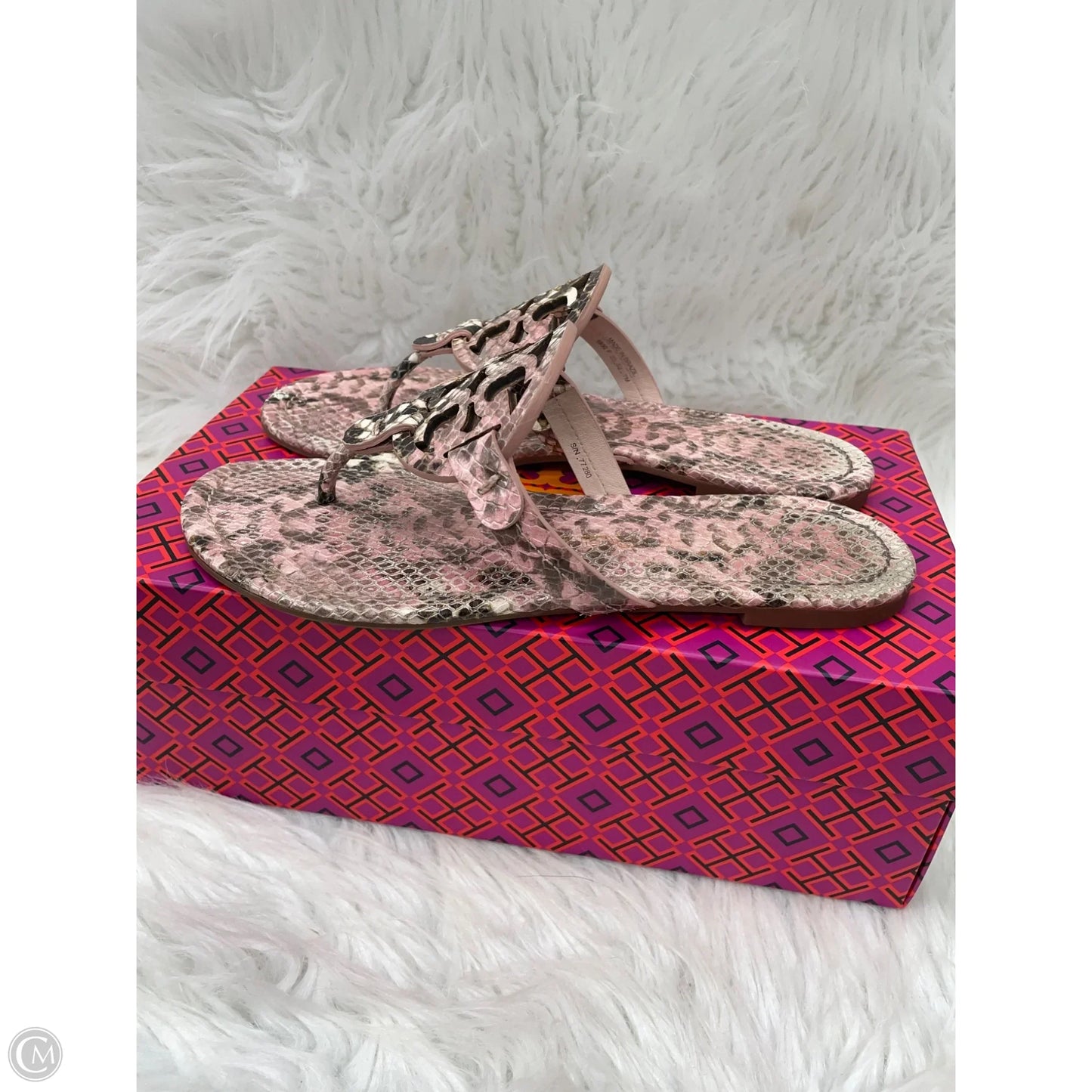 Sandals Designer By Tory Burch In Snakeskin Print, Size: 7