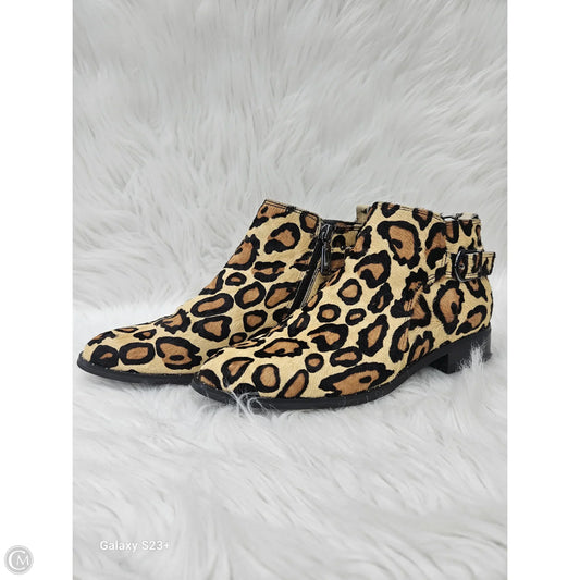 Boots Ankle Heels By Blondo In Animal Print, Size: 7.5