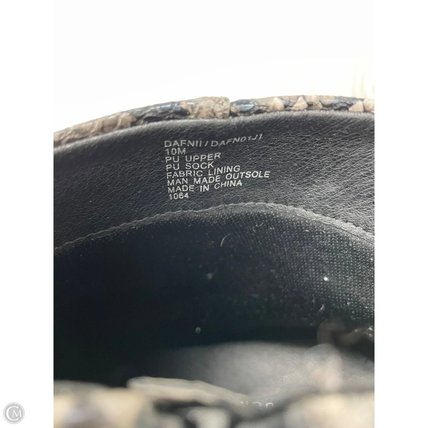 Boots Ankle Heels By Madden Girl In Snakeskin Print, Size: 10