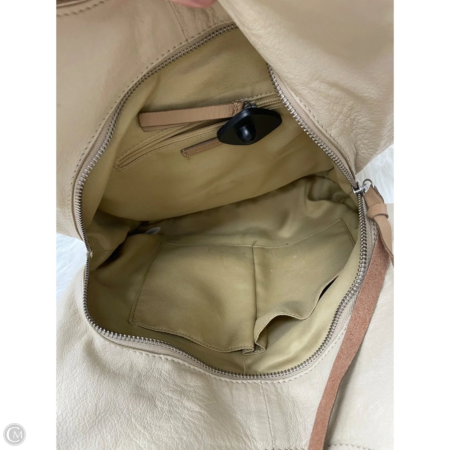 Handbag Leather By Lucky Brand, Size: Medium