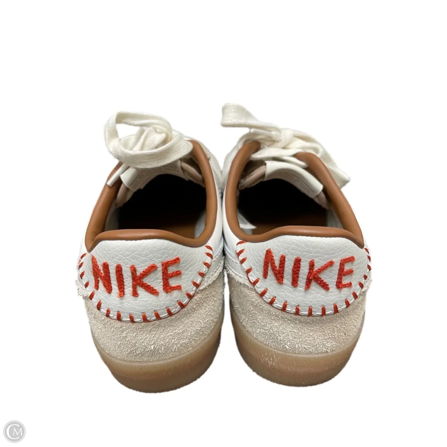 Shoes Sneakers By Nike In Brown & White, Size: 7
