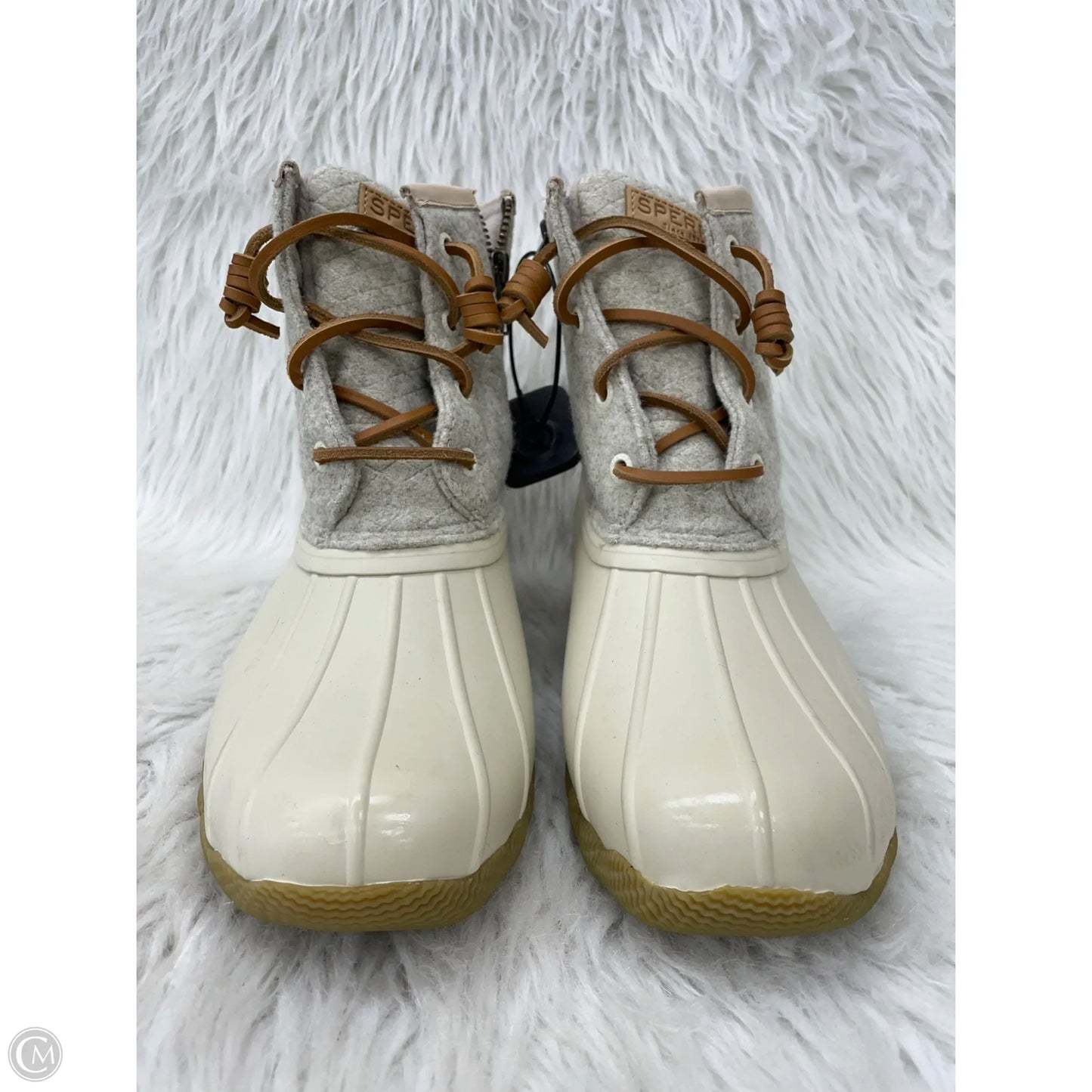 Boots Snow By Sperry In Cream & Grey, Size: 6