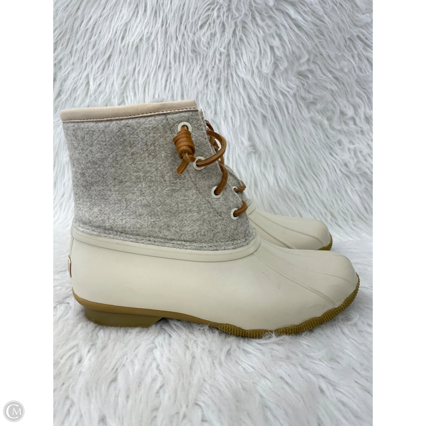 Boots Snow By Sperry In Cream & Grey, Size: 6