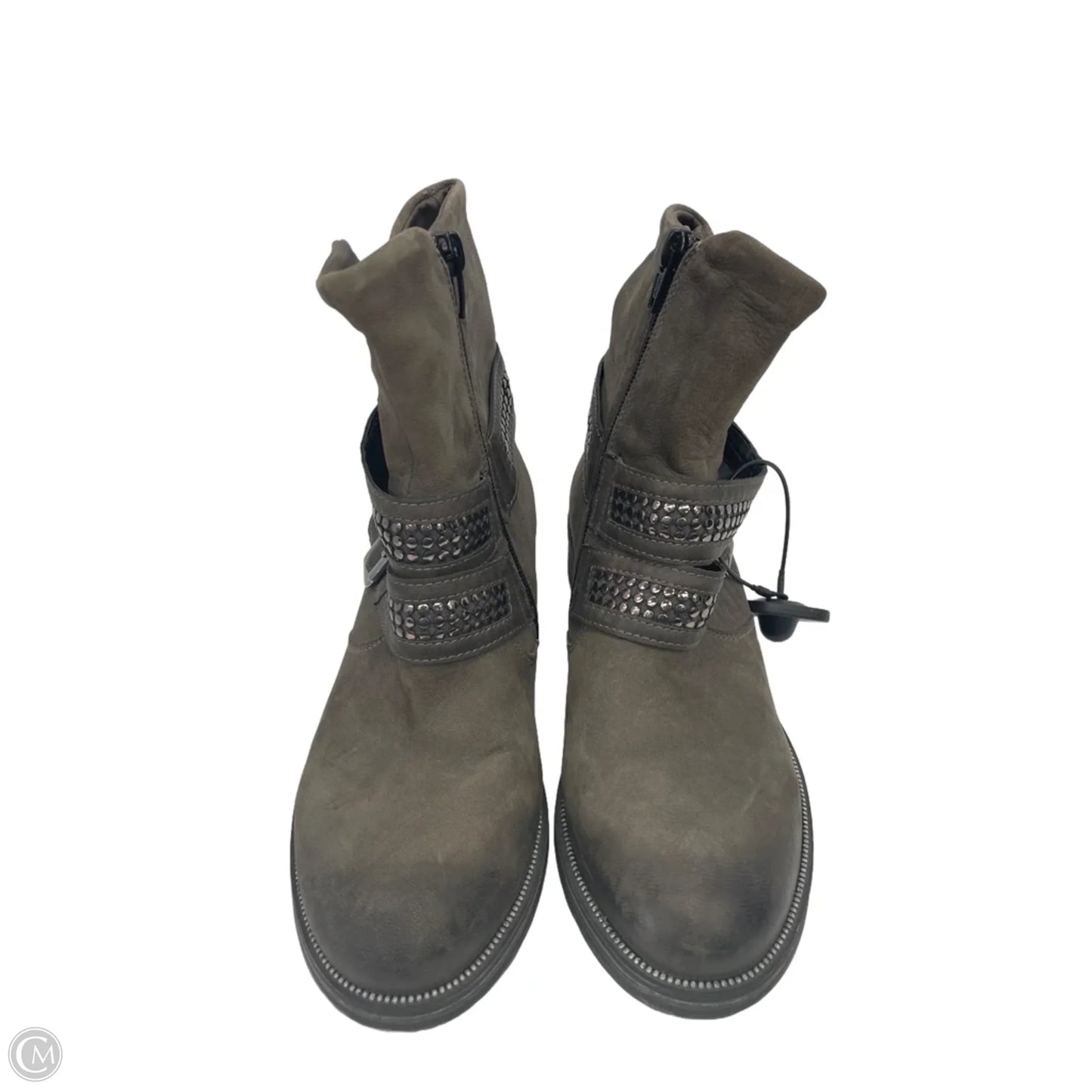 Boots Ankle Heels By Cmb In Taupe, Size: 6.5