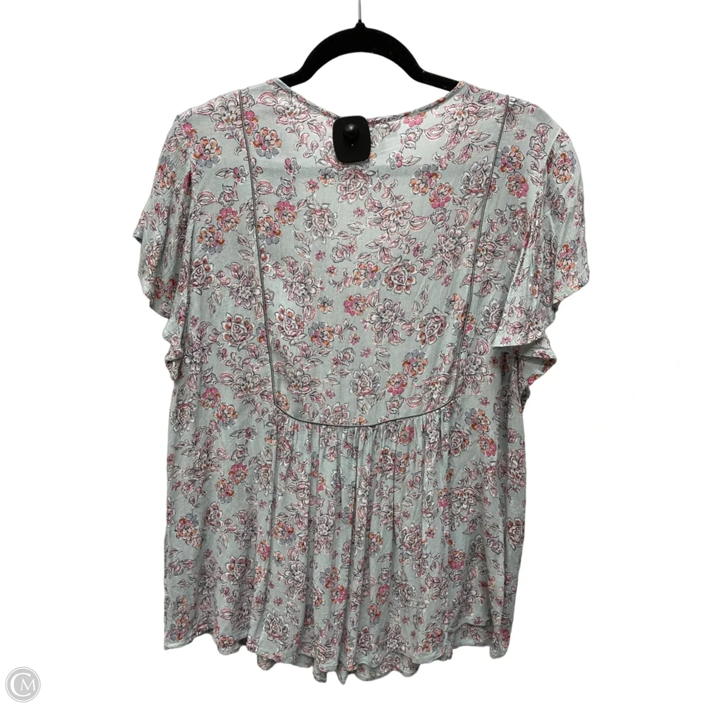 Blouse Short Sleeve By J. Jill In Floral Print, Size: M