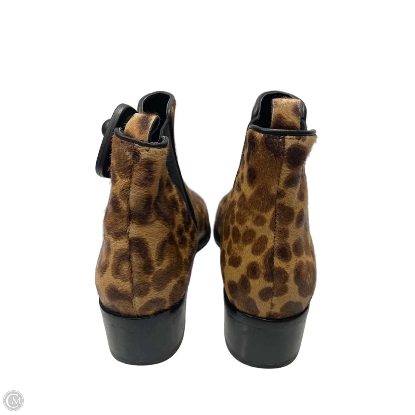 Boots Ankle Heels By Marc Fisher In Animal Print, Size: 8.5