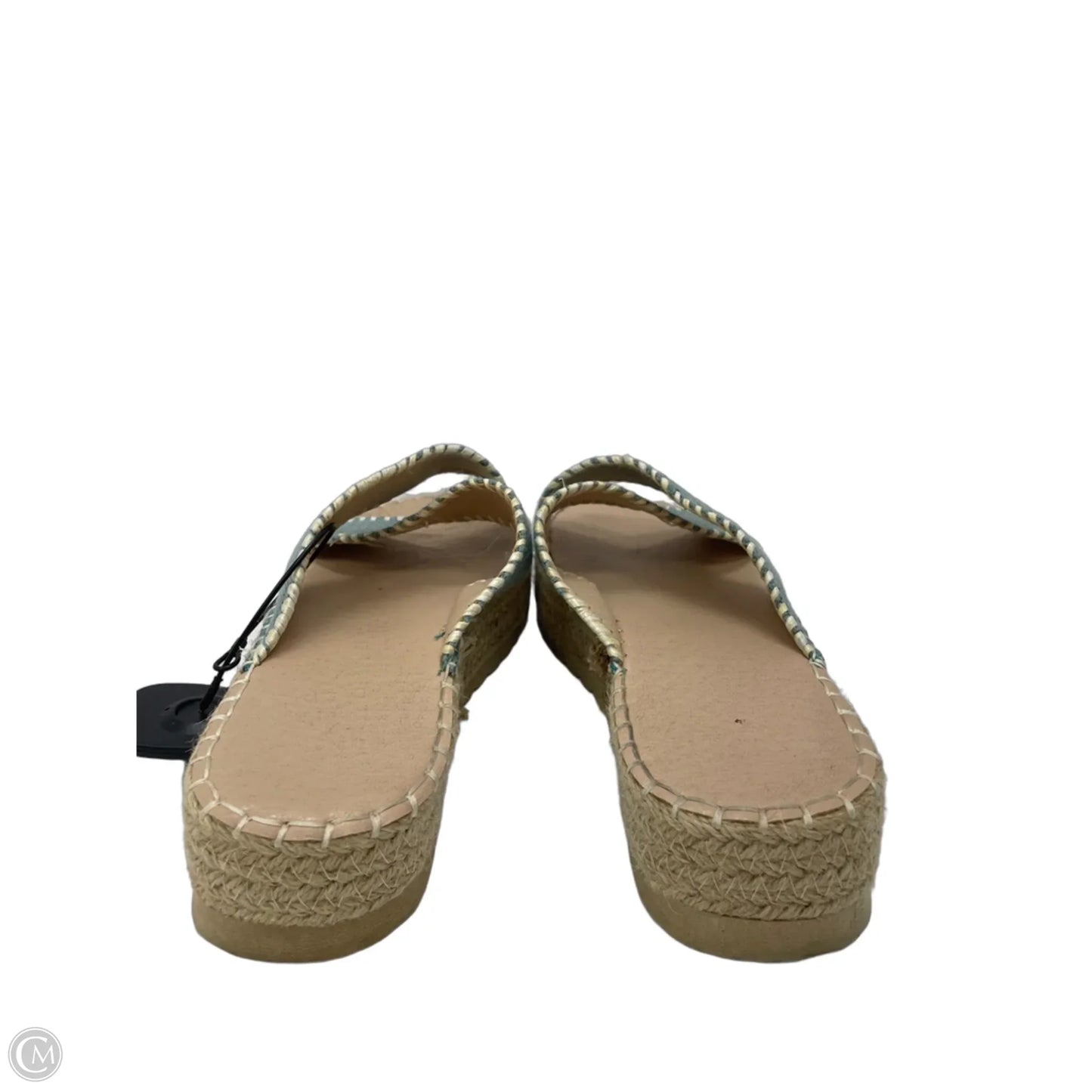 Sandals Heels Platform By Cme In Blue & Tan, Size: 7.5
