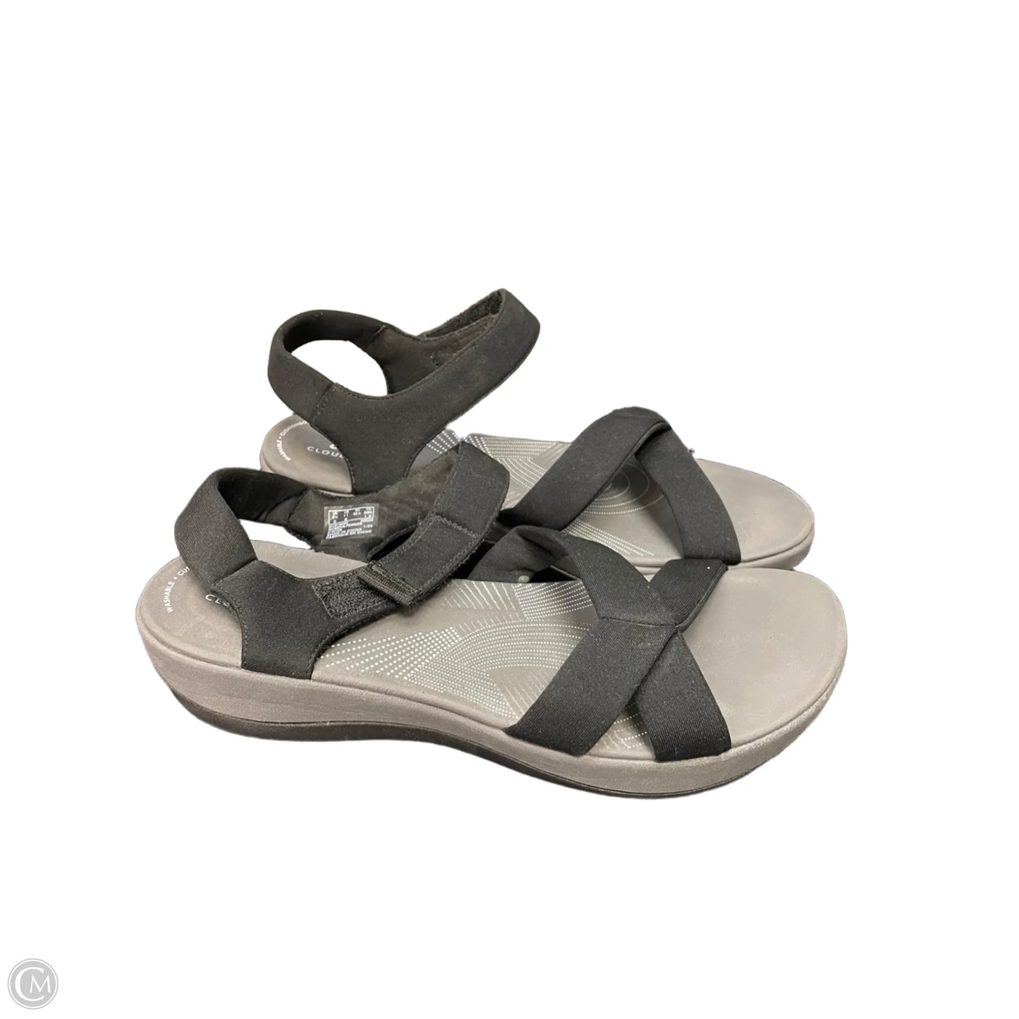Sandals Flats By Clarks In Black, Size: 11