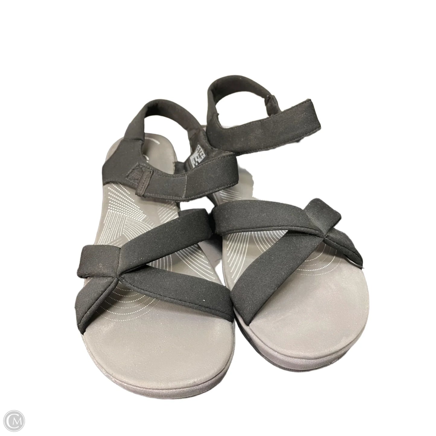 Sandals Flats By Clarks In Black, Size: 11