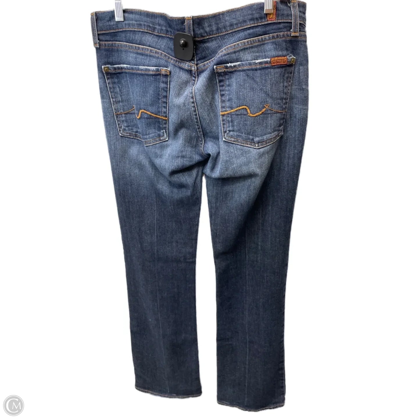 Jeans Wide Leg By 7 For All Mankind In Blue Denim, Size: 12