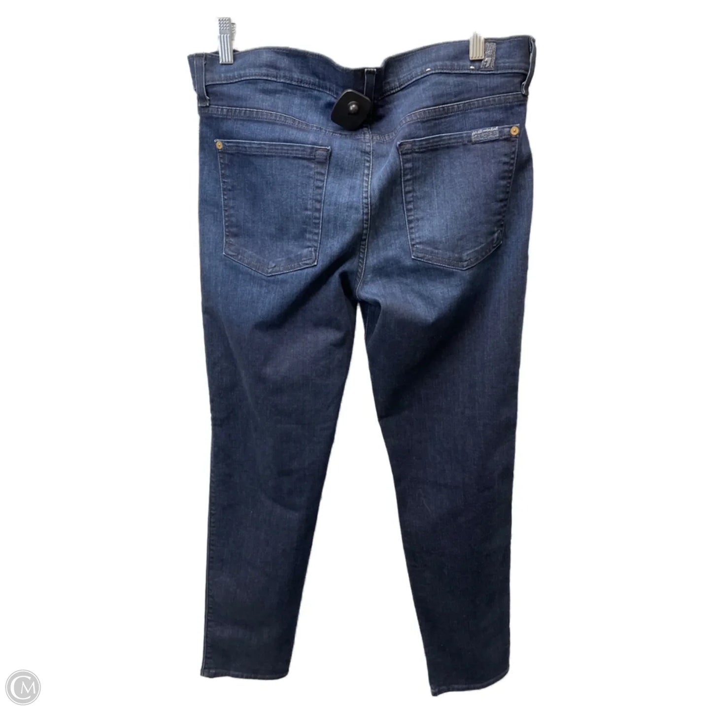 Jeans Skinny By 7 For All Mankind In Blue Denim, Size: 14
