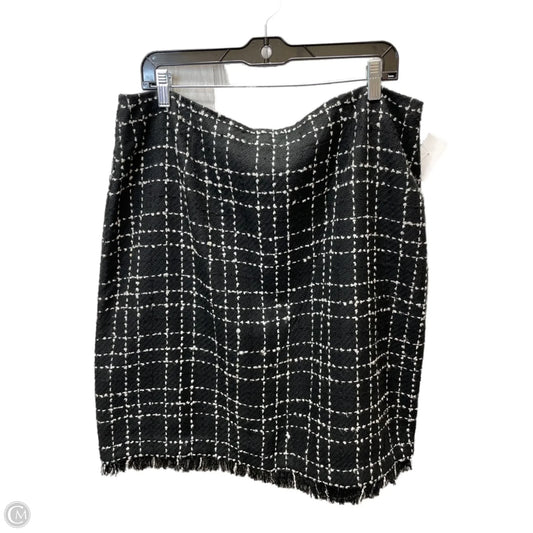 Skirt Mini & Short By Requirements In Black & White, Size: 18