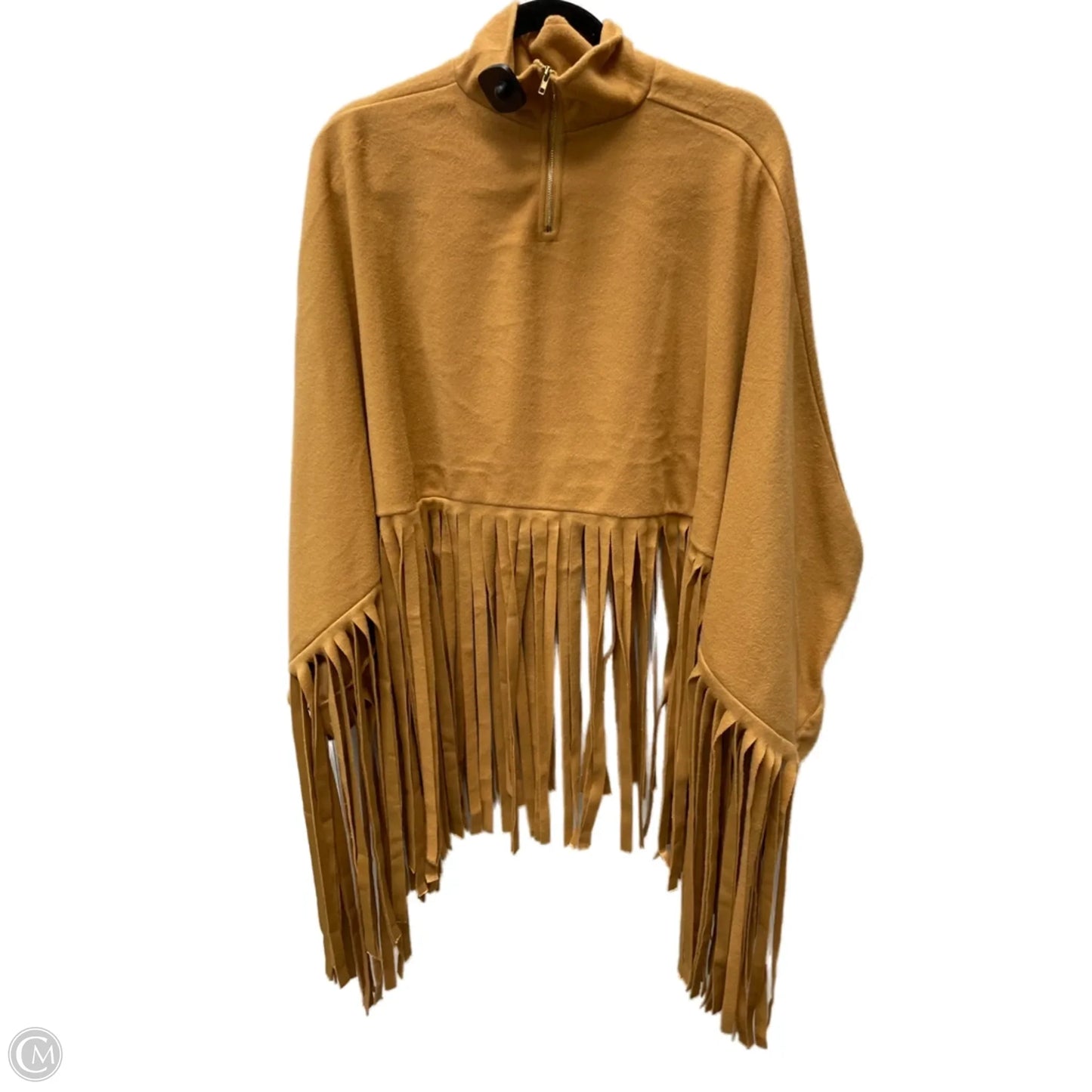 Poncho By Clothes Mentor In Tan, Size: 2x