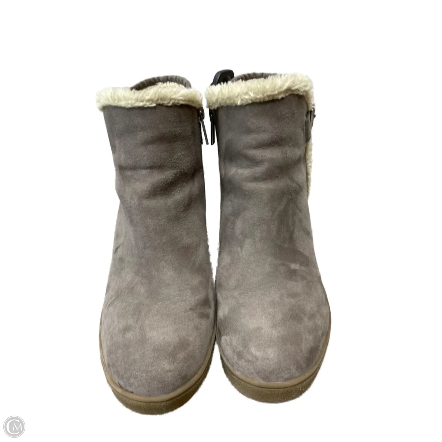 Shoes Heels Wedge By Unisa In Taupe, Size: 9