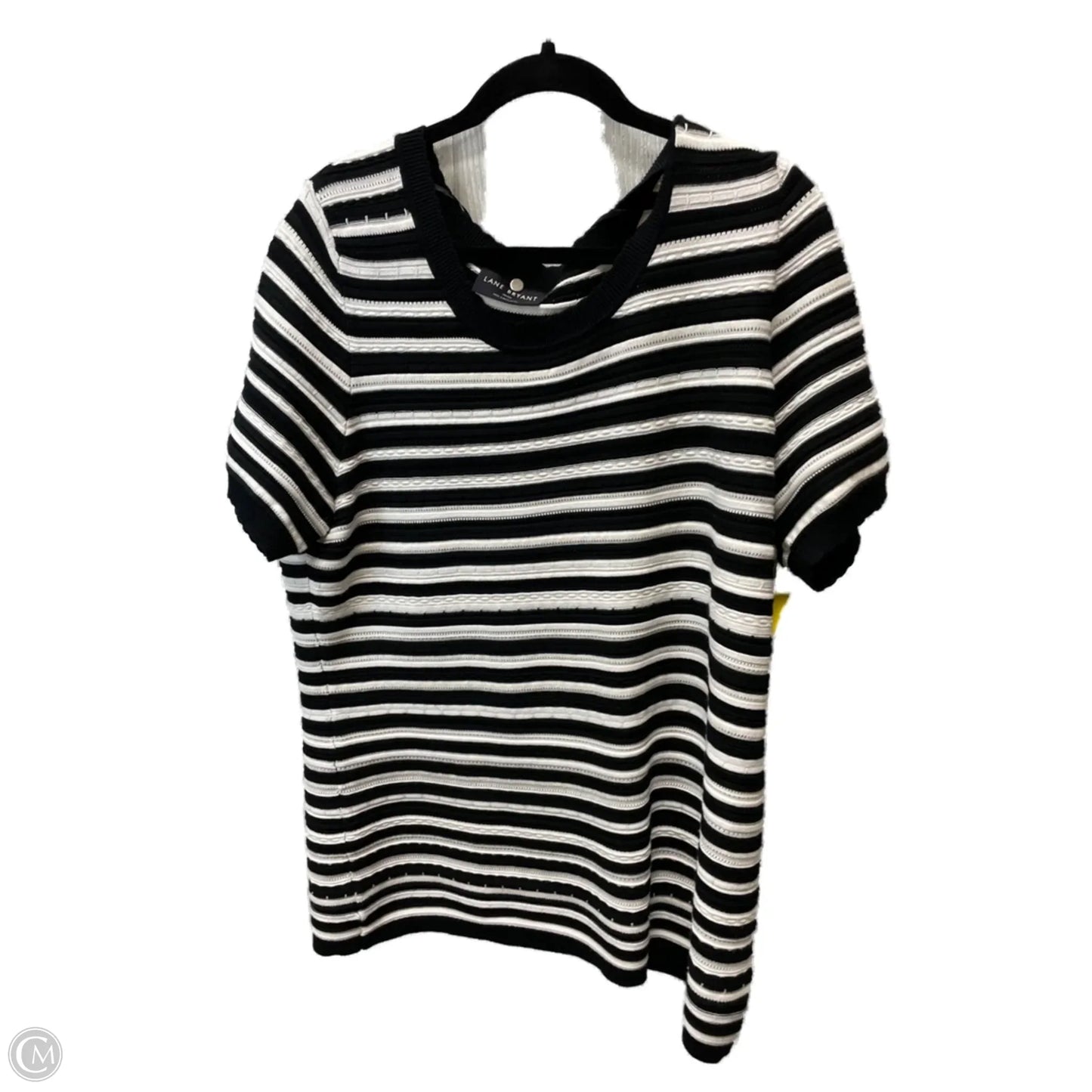 Sweater Short Sleeve By Lane Bryant In Striped Pattern, Size: 1x
