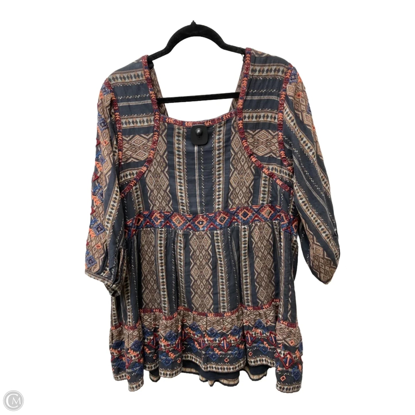 Dress Casual Short By Anthropologie In Geometric Pattern, Size: 1x