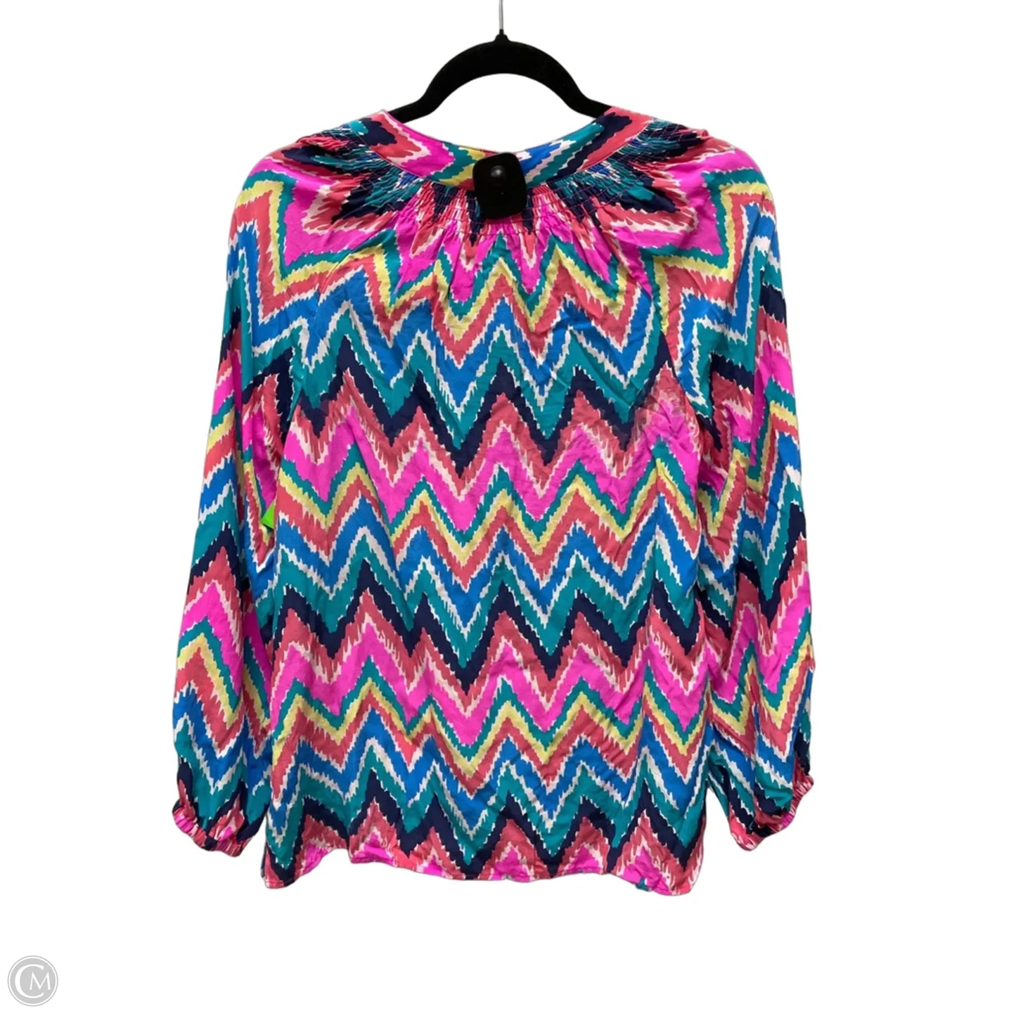 Top Long Sleeve Designer By Lilly Pulitzer In Chevron Pattern, Size: S