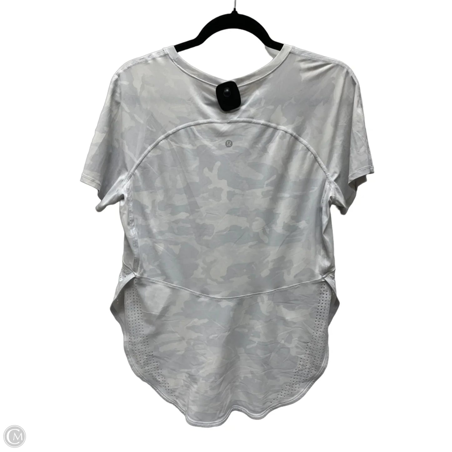 Athletic Top Short Sleeve By Lululemon In Camouflage Print, Size: L