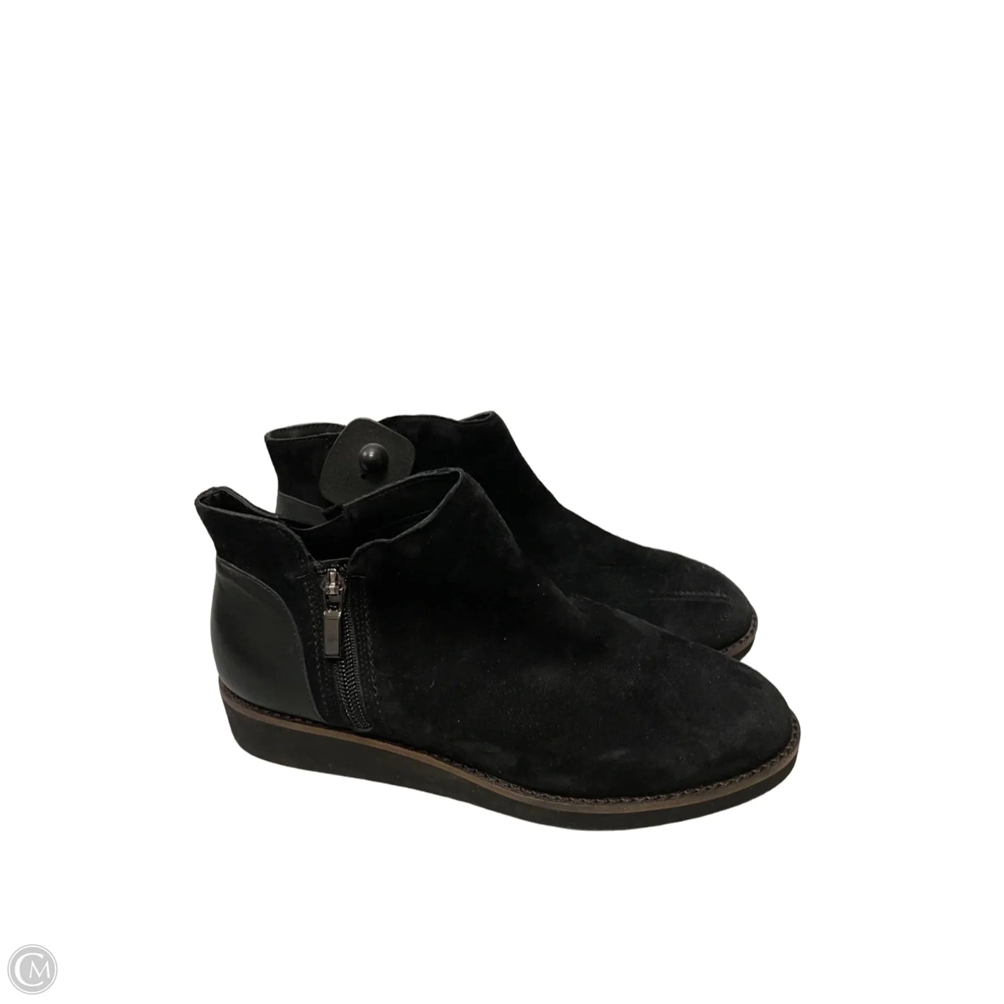 Boots Ankle Flats By SOFTWALK In Black & Brown, Size: 7.5