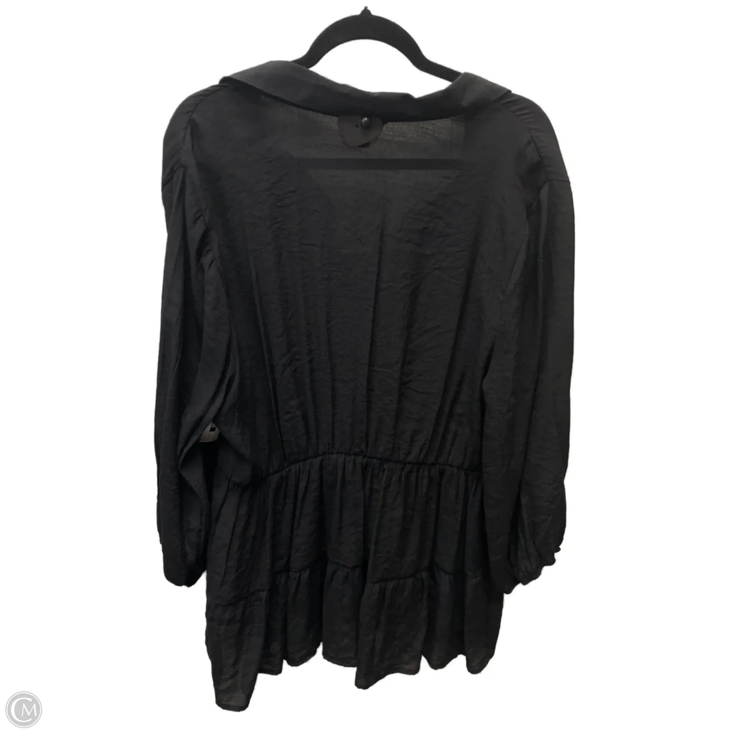 Top Long Sleeve By Cato In Black, Size: 1x
