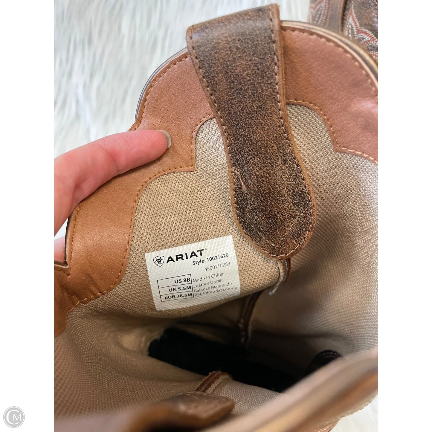 Boots Western By Ariat In Red & Tan, Size: 8
