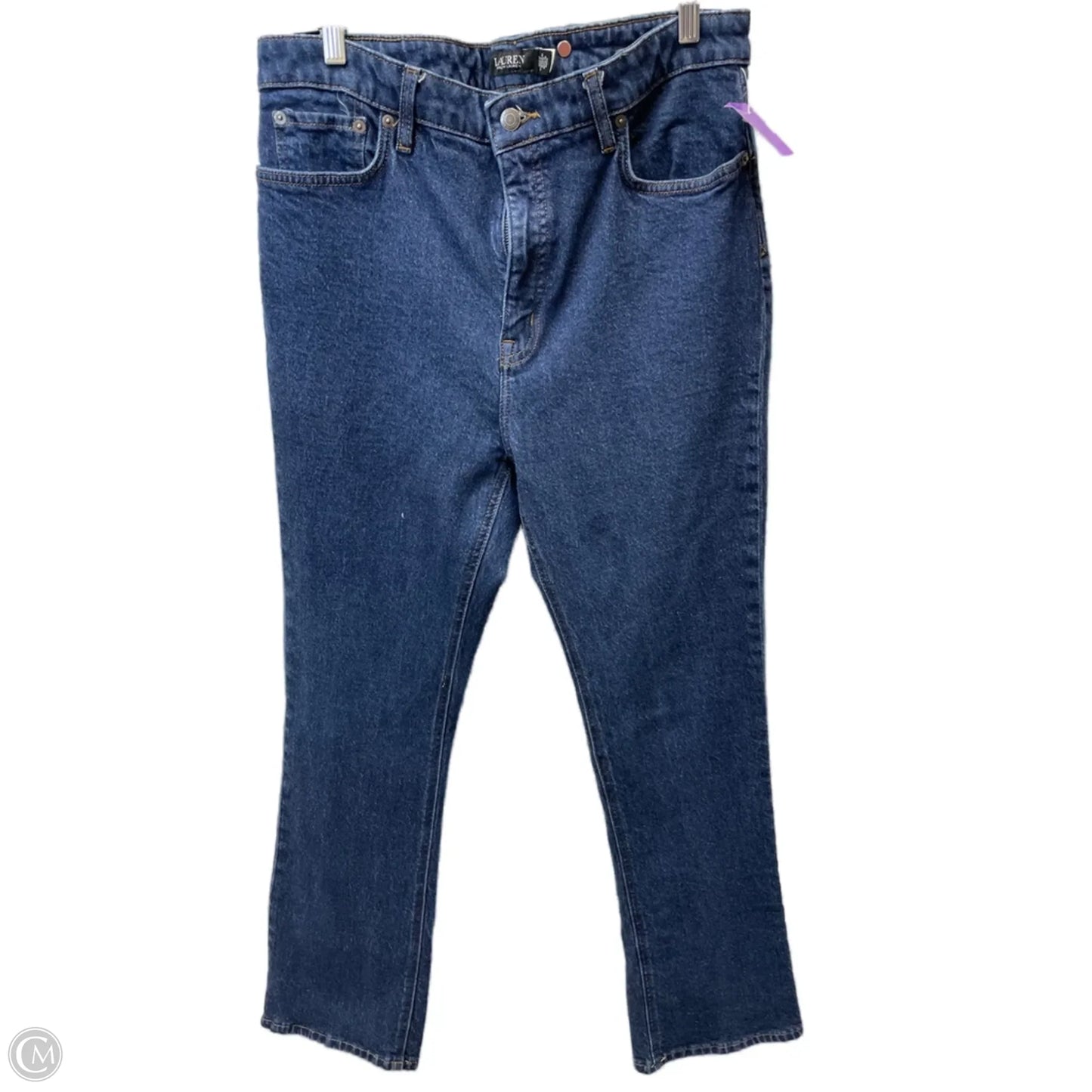 Jeans Wide Leg By Lauren By Ralph Lauren In Blue Denim, Size: 14