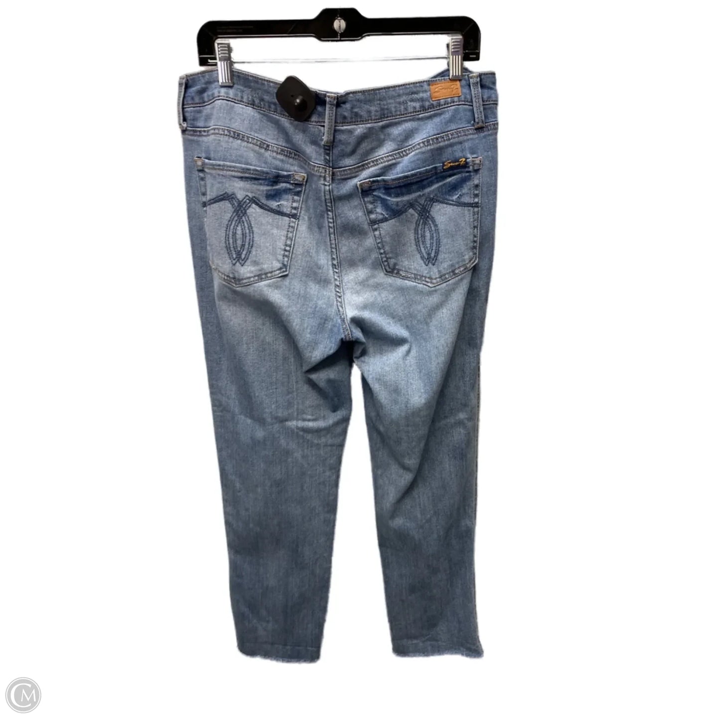 Jeans Straight By 7 For All Mankind In Blue Denim, Size: 6