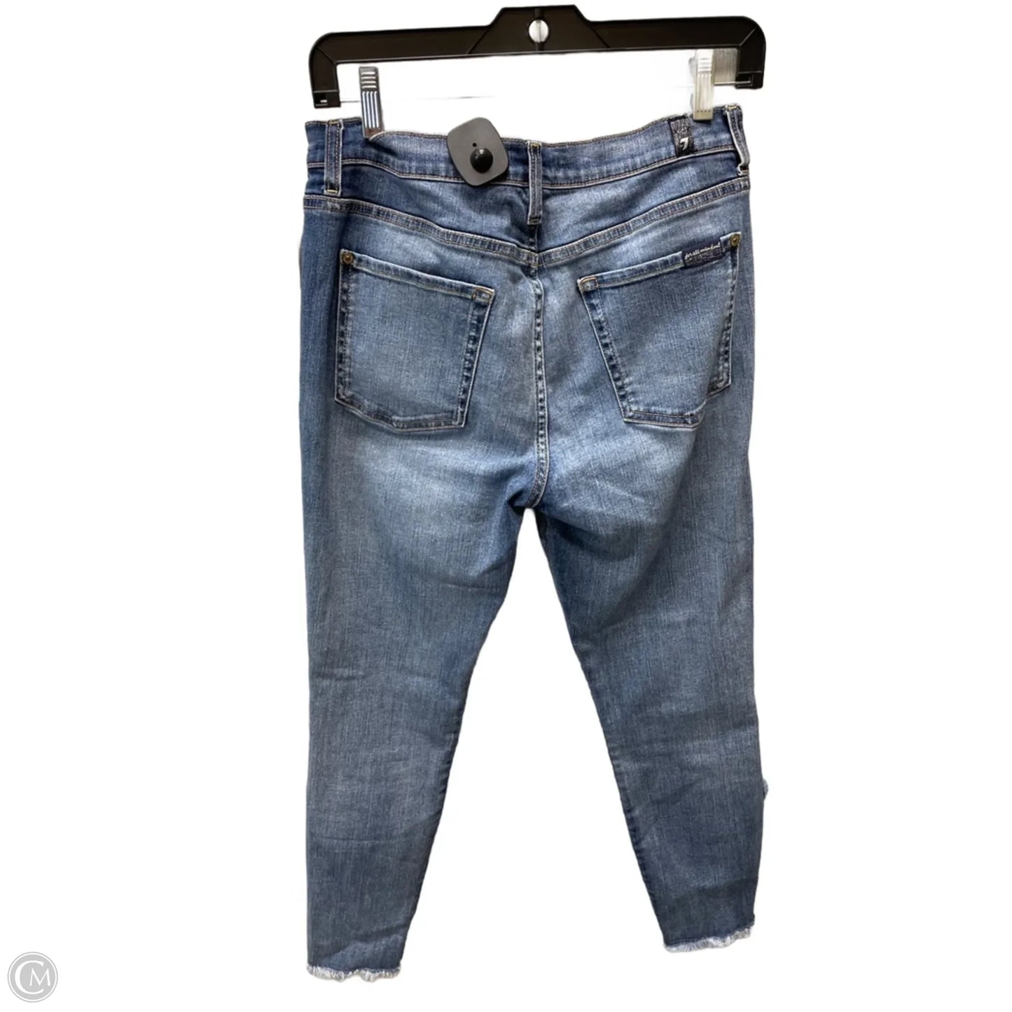 Jeans Straight By 7 For All Mankind In Blue Denim, Size: 8