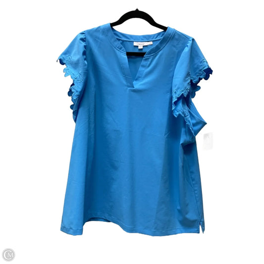 Top Short Sleeve By Chicos In Blue, Size: 1x