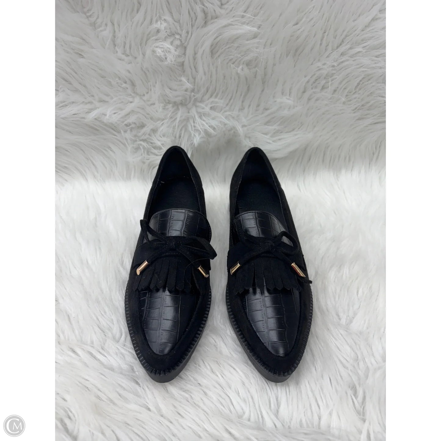 Shoes Flats By Clothes Mentor In Black, Size: 8.5